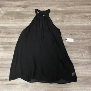 ASTR The Label Black Chiffon Halter Swing Dress Small NWT thumbnail 6