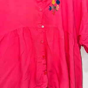 Solitaire boho oversized embroidered blouse  thumbnail 6