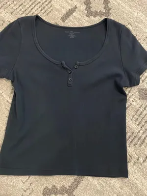 Navy Blue Zelly Brandy Melville Top thumbnail 1
