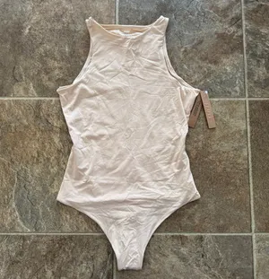 Skims Fits Everybody High Neck Bodysuit Sand Size Small thumbnail 1