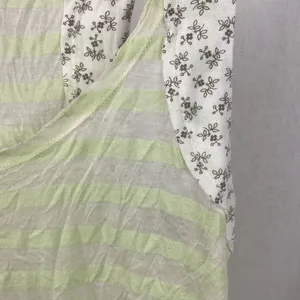 We The Free People Ivory & Green Stripes & Floral Print Tank Top S thumbnail 4