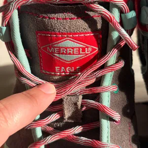 Merrell Eagle Origins Felt Charcoal Red Hiking Boots Womens Size 7‎ Retro Suede thumbnail 5