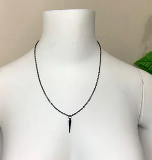 Spike Gunmetal Necklace Punk Goth Egirl New thumbnail 12