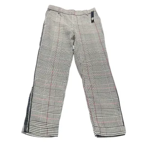 AF StudioNew York Womens Plaid Ankle Pants Black White Red RBWP015-5A Size M NWT thumbnail 3