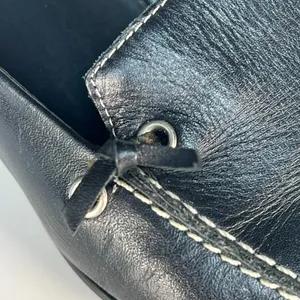 Franco Sarto Black Leather Kitten Heels Mules Shoes Women 7 thumbnail 12