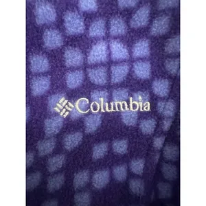 Columbia Sportswear Fleece Jacket Women M Blue Purple Geometric Full Zip Outdoor thumbnail 4
