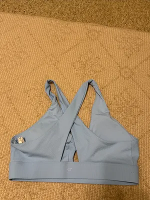 FABLETICS Light Blue Oasis Rib Twist bra XL thumbnail 7