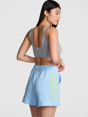PINK Victoria’s Secret Blue Ivy Fleece Classic Shorts Cozy Lounge thumbnail 5