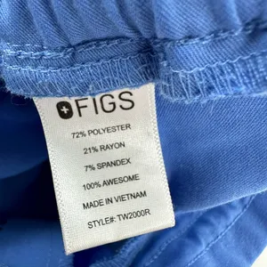 Figs size XXS technical collection blue scrub pants style TW2000R tie‎ waist thumbnail 11
