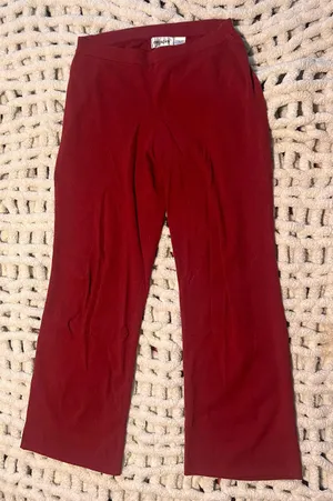 Burgundy Red Sweater Pants thumbnail 1