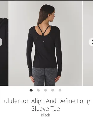 Lululemon align and define long sleeve tee 6‎ Black thumbnail 5