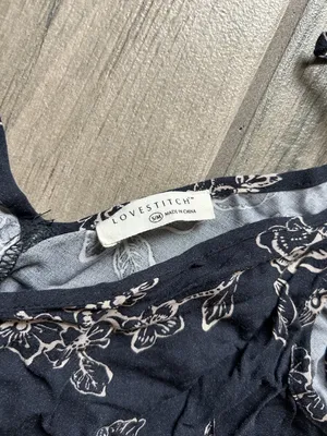 lovestitch Black Floral Maxi Dress with Contrast Trim thumbnail 2