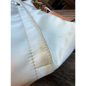 Coach Hampton Hobo Nylon Cream Tan Leather Shoulder Bag F11668 thumbnail 6