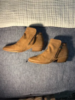 Sam Edelman Cognac Suede Ankle Boot with Side Zip thumbnail 5