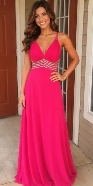 Gorgeus prom dress Pink Size 4 thumbnail 1