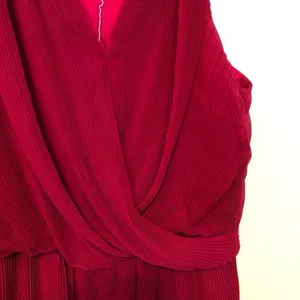 Amanda Uprichard Silk Dress Pleated Fit and Flare Pink Medium New thumbnail 2