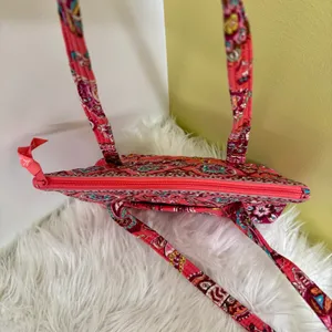 Vera Bradley Pink Shoulder Bag Zip Top Call me Coral Retired Pailsey Medallion thumbnail 9