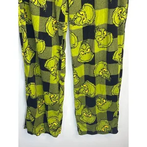 Dr. Seuss The Grinch Plaid Christmas 2‎ piece Pajama Set Women's Medium NWT thumbnail 11