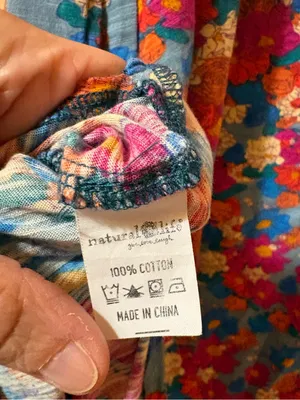 Natural Life The Hangout Cotton Midi Dress in Pink Floral thumbnail 6