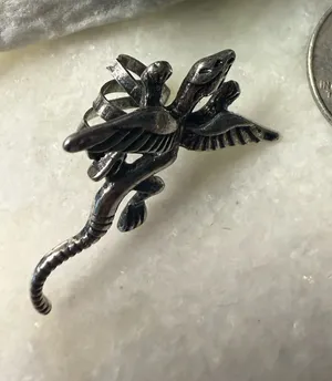 Dragon Pewter Color Ear Cuff. Silver thumbnail 1