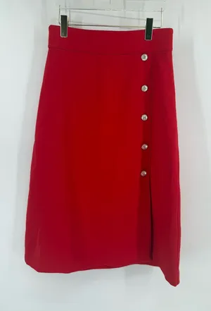 Ann Taylor Red Skirt Size 4 thumbnail 1