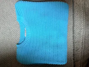 LOFT Blue Ribbed Knit Crew Neck Sweater thumbnail 3