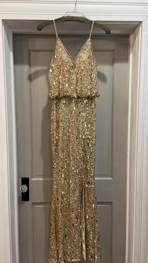 Sherri Hill Prom Dress Gold thumbnail 2