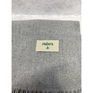 Halara Gray Oversized Fringed Scarf Soft Winter Shawl Wrap Heather Grey thumbnail 2