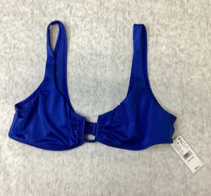 PacSun Swim Eco Royal Blue Notched Wired Scoop Bikini‎ Top Large NWT 0715-040 thumbnail 1