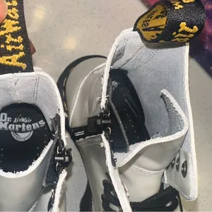 Dr Martens Jadon White Leather Platform Combat Boots‎ Sz 37 EU/ US Women 6 Men 5 thumbnail 3