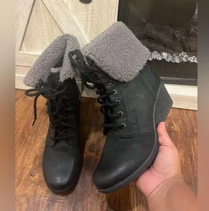 UGG Zea Waterproof Suede Wedge Boots thumbnail 1
