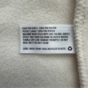 Universal Threads Cozy Sherpa Button Up Jacket Cream With Burnt Orange Detail thumbnail 6