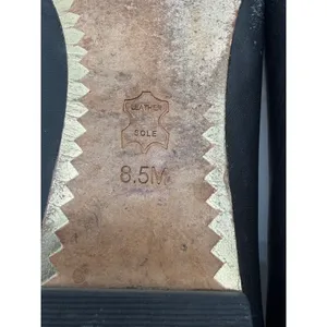 Tory Burch Claire Ballet Flats Womens 8.5M Black Gold Medallion Logo thumbnail 8