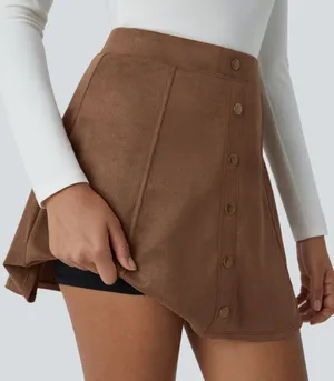 Halara faux suede skirt thumbnail 2