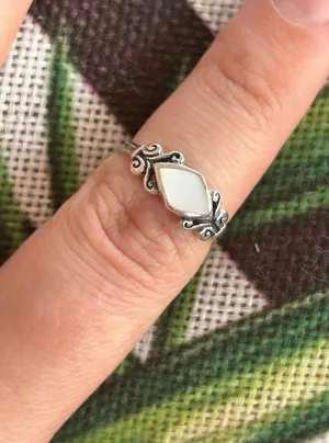 Ring band 925 sterling silver size 6 lot d28 thumbnail 1