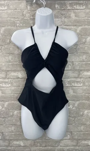 Cupshe Black One-Piece Swimsuit with Front Twist thumbnail 1