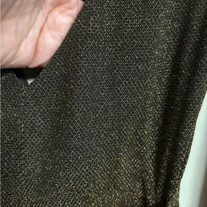 Lulus Black Gold Long Sleeve Jumpsuit V Neck Wide Leg Belted New Years Small thumbnail 5