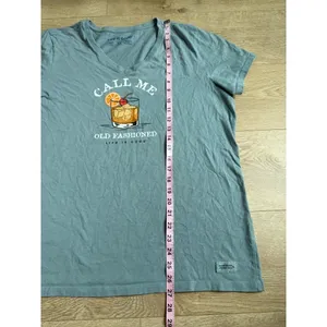 EUC Women Life is Good crusher tee call me old fashioned short sleeve blue sz XL thumbnail 5