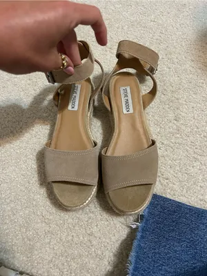 Steve Madden Beige Espadrille Platform Sandals - Tan thumbnail 2