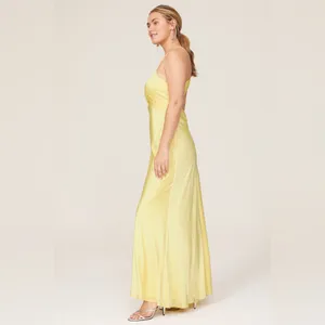 MAC‎ DUGGAL yellow twist front gown maxi dress bridesmaid formal 14 thumbnail 2