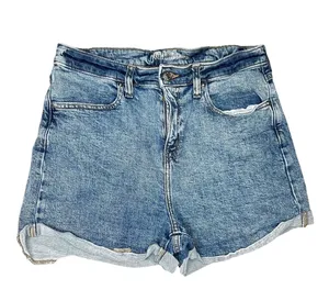 Wild Fable High Rise Short Jean Blue Denim Raw Hem Cotton Stretch Sz 12 31R thumbnail 1