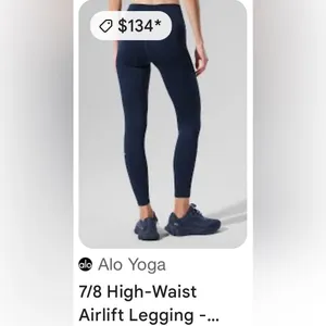 Lululemon Alo Yoga NWT 7/8 High Waist Airlift leggings Navy Size XXS thumbnail 11
