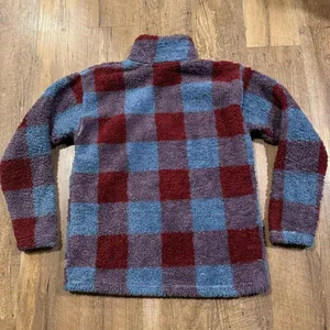 Eddie Bauer Fast Fleece Plush 1/4-Zip Small Checkered thumbnail 4