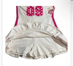Megan Moroney Cloud 9 White and Pink Tube Mini Skater Dress Size XL thumbnail 3