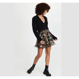 Alice + Olivia Flora Silk Smocked Mini Skirt thumbnail 2