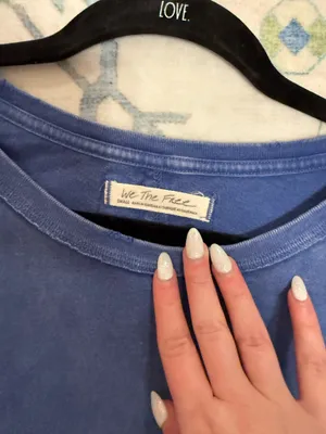 Blue Free People Top Long Sleeve thumbnail 3
