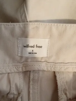 Wilfred Aritzia Ascendant Pant High Waisted cotton Utility Cream Wide Leg Sz4 thumbnail 4