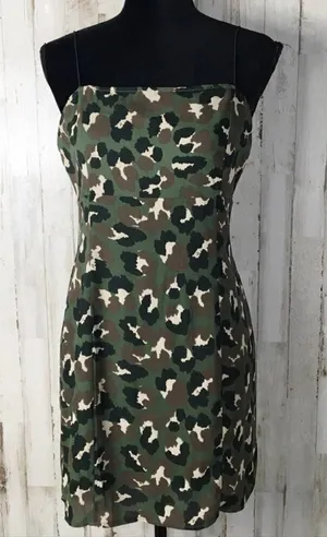 Wild Honey Camo Print Sleeveless Dress Green NWT v6x thumbnail 1