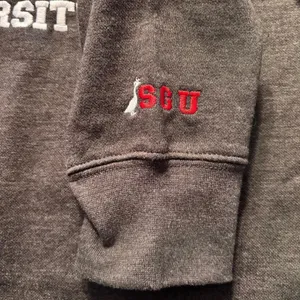 Silly Goose University Sweatshirt Dark Grey Women's Size‎ L thumbnail 4