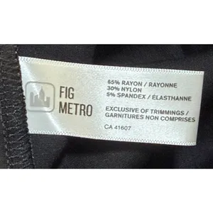 FIG Metro Skirt M Black Knit Pull On Knee Length Travel Pencil Skirt thumbnail 8